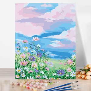 Nouveau bricolage <span class=keywords><strong>peinture</strong></span> à l'huile 40x50cm <span class=keywords><strong>peinture</strong></span> par numéro Kit <span class=keywords><strong>paysage</strong></span> Style chinois adulte <span class=keywords><strong>peinture</strong></span> par numéros toile <span class=keywords><strong>dessin</strong></span> avec pinceaux - Product Image 1
