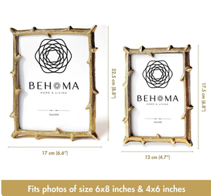 Best Metal Twig Decorative Gold <b>Photo</b> <b>Frames</b> <b>Set</b> of 2 Perfect for Creative Wall Display Office Desk or Home Interior Decoration - Product Image 4