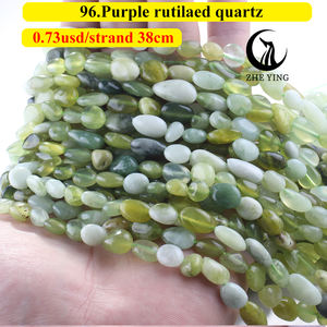 Zhe Ying 6-8 mm Unregelmäßige Nugget-Steinperlen Aktions-Stil Kieselstein Getrommelte Nugget-Perlen - Product Image 5