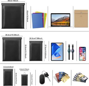 5 упаковок, большие огнеупорные и водонепроницаемые пакеты Фарадея, RFID-сигнальный брелок, противоугонные бытовые товары - Product Image 2