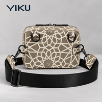 Sac bandoulière homme personnalisé en cuir PU, sacoche photo à motif logo, fabrication OEM ODM pour marques