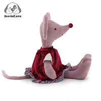 Vente en gros de peluches de souris mignonnes de dessin animé, 20 cm, rose, cadeau d'anniversaire pour enfants, unisexe