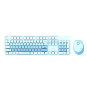 Nuevo conjunto combinado de teclado y ratón colorido degradado de teclas redondas Retro de tamaño completo con diseño IP de dibujos animados - Product Image 2
