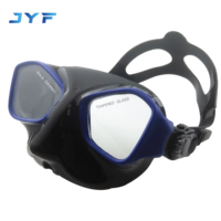 Masque de plongée en verre réglable de bonne qualité JYF, masque de plongée sous-marine à double lentille trempée