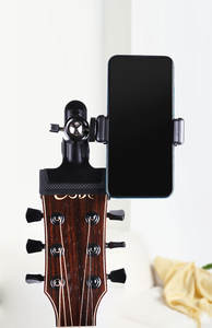 Support <span class=keywords><strong>de</strong></span> téléphone pour tête <span class=keywords><strong>de</strong></span> guitare avec clip sécurisé réglable pour guitare acoustique et électrique, pratique pour la pratique et l'enregistrement vidéo - Product Image 4