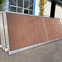 Nouvelle couette évaporative JIENUO avec cadre en aluminium 7090, rideau humide en cellulose alvéolée pour serre et élevage avicole