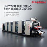 Machine d'impression flexographique à unité servo complète, haute précision de l'alignement pour l'impression de papier d'emballage alimentaire et de boîtes en carton