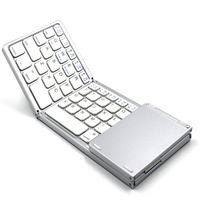 Teclado Inalámbrico BT Mini Plegable Triple de Fábrica China con Panel Táctil para Windows, Android, iOS, Tablet, PC, Teléfono Inteligente