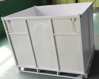 Caisse de stockage en acier pliable et verrouillable, caisses métalliques pliables, grande boîte de palettes en fer pour l'industrie des matières premières chimiques