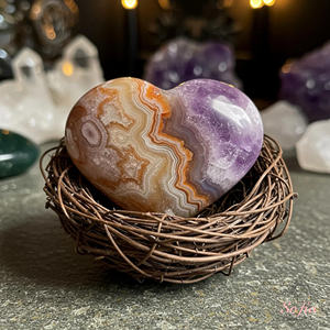 Vente en gros de pierres de guérison en cristal poli naturel mexicain (améthyste, agate) en forme de cœur, goutte d'eau et lune, pour bijoux DIY et décoration Feng Shui - Product Image 2
