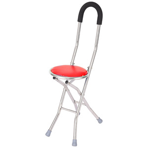 Cane <b>Chair</b> Stainless Steel Foldable <b>Round</b> Seat Garden <b>Chair</b> For Outdoor Use - Product Image 3