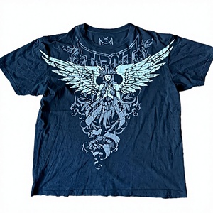 Camiseta de manga corta de longitud media con cuello redondo y diseño de alas de ángel TAPOUT, estilo estético y lindo, de algodón y poliéster, ajuste holgado, ideal para verano 2025. - Product Image 2