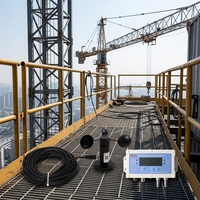 Capteur de vitesse du vent filaire RK150-01 pour grue à tour avec contrôleur d'alarme et affichage LED pour la sécurité des palans et la construction en haute altitude