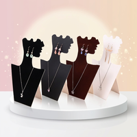Support de Présentation Pliant en Velours pour Bijoux, Colliers et Boucles d'Oreilles, Idéal pour Magasins de Bijoux et Prises de Vue en Direct - Produit Phare Transfrontalier