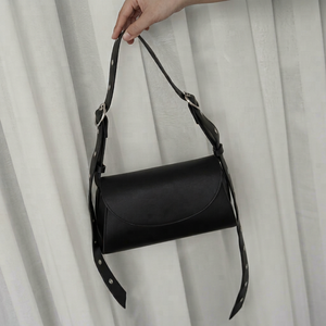 Sac fourre-tout unisexe moderne en cuir véritable Golden Bridge, sac messager spacieux, sac à bandoulière imperméable, design hivernal en polyester - Product Image 1