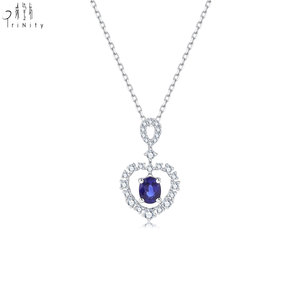 Nouvelle collection de bijoux de luxe en or blanc massif 18 carats, saphir naturel et diamants, ensemble de bijoux pour femmes, robe de soirée - Product Image 3