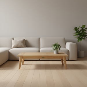 Tavolino da Caffè Rettangolare Toscana in Legno, Arredamento Moderno Stile Mid-Century per Soggiorno - Product Image 2