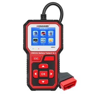 KONNWEI-KW681 Scanner de batterie de voiture 2 en 1, outil de Diagnostic automobile, testeur de batterie, prise OBD2 12V