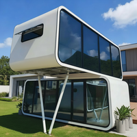 Maison capsule en acier, lot de 2, 40HQ, réduction de 60% sur les frais de transport, module d'hébergement, design moderne, salon, bureau, Zhanshun