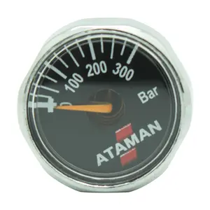 Paintball Accessories Paintball 300 Bar / 400 Bar Brand New ATAMAN Nano Tank Pressure Gauge - Black