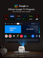 Projecteur de cinéma maison CANZONE P20 GTV, fabriqué en Chine, 2 Go/8 Go, 500 lumens ANSI, Dolby Vision, cinéma 3D, Google TV