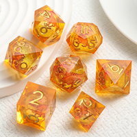 Ensemble de dés Donjons et Dragons, 7 pièces de noyau liquide Dragon en résine Sharp Edge-Collection complète de dés RPG