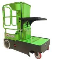 Chariot élévateur électrique de picking et de palettisation Mike High Reach 1 tonne, hydraulique, avec opérateur debout, hauteur de levage 3m, rouge, pour entrepôt