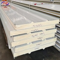 Panneau isolant en mousse de polyuréthane PU, panneau sandwich PU, ignifuge, imperméable, isolation thermique pour entrepôt frigorifique