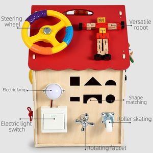 Nouveautés : Jouet éducatif précoce pour le développement, maison Montessori en bois multi-activités pour l'initiation des tout-petits - Product Image 5