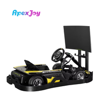 Simulateur de conduite de kart électrique, volant de course de karting, ensemble de pédales avec cadre en acier allié, entraînement direct de qualité professionnelle
