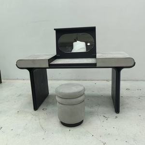 Juego de tocador italiano de lujo <span class=keywords><strong>con</strong></span> tapa abatible |   Tocador Moderno de Madera Negra <span class=keywords><strong>con</strong></span> <span class=keywords><strong>Espejo</strong></span> y Cajones para Dormitorio o Villa - Product Image 5