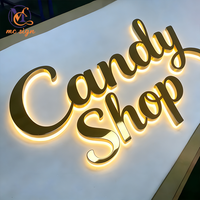 Enseigne en métal personnalisée avec logo, étanche, rétroéclairée par LED, pour entreprise, commerce, devanture de magasin, salon