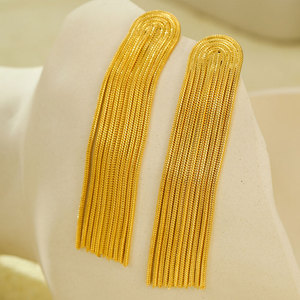 Boucles d'oreilles pendantes à pompons en acier inoxydable 316L plaqué or 14k 18k pour femmes, vente en gros de mode - Product Image 3