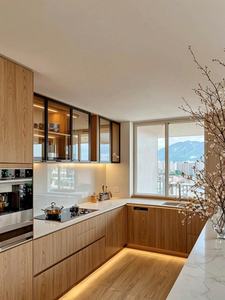 काले लाल आकार के कैबिनेट फर्नीचर के साथ पूर्ण ग्राहक समकालीन डिजाइन एल्यूमीनियम इकाई सेट विधानसभा के लिए तैयार है - Product Image 3