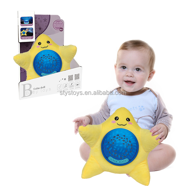 Baby Soft Toys Led Night Lamp Animal Stars Plush Toys Cartoon Musical Stars Projector Light Stuffed Animal Toys