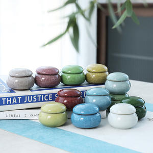 Mini botella clásica de porcelana de gres de 30ml, tarro de cerámica agrietado con hielo para té, polvo, lápiz labial, bálsamo para cualquier ocasión, almacenamiento de alimentos - Product Image 1