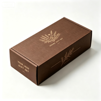 Boîte en carton ondulé mat personnalisée, emballage cadeau, boîte pliante pour coffret cadeau de produits aromatiques