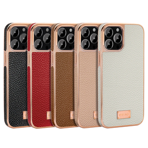 VIETAO personalizza Logo fashion custodia per cellulare in pelle per <span class=keywords><strong>iphone</strong></span> 13Pro 13 12 11 placcatura in oro rosa custodia rigida per telefono all'ingrosso - Product Image 2