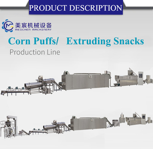 Extrusora de doble tornillo 200-1000 kg/h Extrusora de alimentos inflados de maíz de extrusión de China máquina productora - Product Image 2