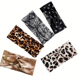 Wide Twist <b>Sports</b> <b>Headband</b> Non-Slip Sweat-Absorbing Yoga Hair Band Elastic Fabric Headwrap for <b>Women</b> Running Gym Fitness Workout - Product Image 4