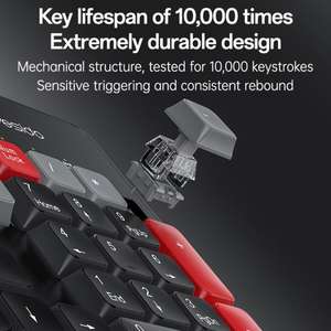 Full Size 2.4Ghz Wireless Keyboard Mouse Combo Office Wireless Keyboard Mouse Set <strong>Yesido</strong> KB43 2.4G Wireless Keyboard Mouse Set - Product Image 4