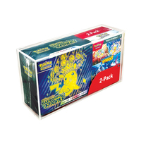 Vitrine d'exposition moderne en acrylique portable pour Pokémon Surging Sparks Costco Double Pack Bundle