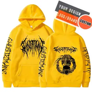 Rapper ghostane Fashion Hoodie Pria Wanita keren Hip Hop Rock Metal Sweatshirt lengan panjang Pullover ukuran besar Streetwear bertudung