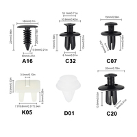OEM C0352 150 pièces 6types de vis à rivet panneau de retenue pousser carrosserie intérieur plastique voiture Auto pare-chocs Clip pour BMW Clip clou de fixation