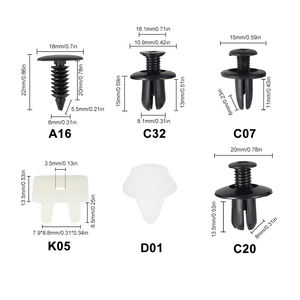 OEM C0352 150 pièces 6types de vis à rivet panneau de retenue pousser carrosserie intérieur plastique voiture Auto pare-chocs Clip pour <span class=keywords><strong>BMW</strong></span> Clip clou de fixation - Product Image 2