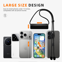 Nouvelle conception, étui étanche pour téléphone portable à clip facile, étui étanche pour téléphone pour kayak, natation, utilisation en extérieur