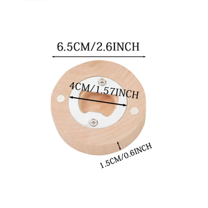 Logo personnalisé gravé cuisine fête cadeau porte-clés réfrigérateur poignée magnétique canette de bière en bambou ouvre-bouteille de bière en bois pour les cadeaux - Product Image 6
