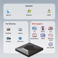 Lecteur Blu-ray externe 3D, lecteur Blu-ray compatible avec les lecteurs DVD et CD, lecteur Blu-ray 3D portable avec USB3.0