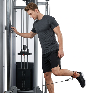 Sangle de cheville réglable personnalisée en cuir de vachette, antidérapante, confortable, unisexe, accessoires de fitness, musculation, glute - Product Image 1