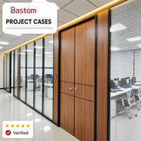 Mur double vitrage modulaire de 108 mm avec persiennes intégrées pour les bâtiments bancaires et de bureaux et les espaces de design intérieur commercial